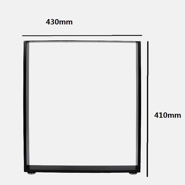 Pulverlackerade Rostfria Skrivbordsben, Kraftiga Skrivbordsben i Metall Solid Stålkonstruktion 43X41cm, Enkel Installation Mångsidig Möbelfunktion för