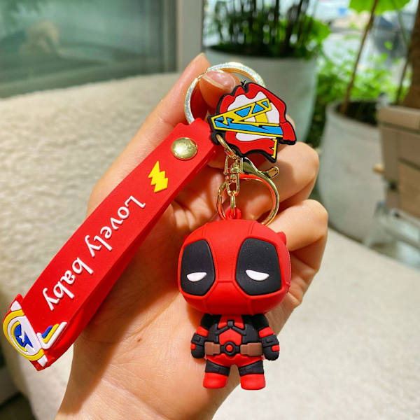 6. generation Marvel - Deadpool (sorte øjne) superhelte Chibi figur nøglering