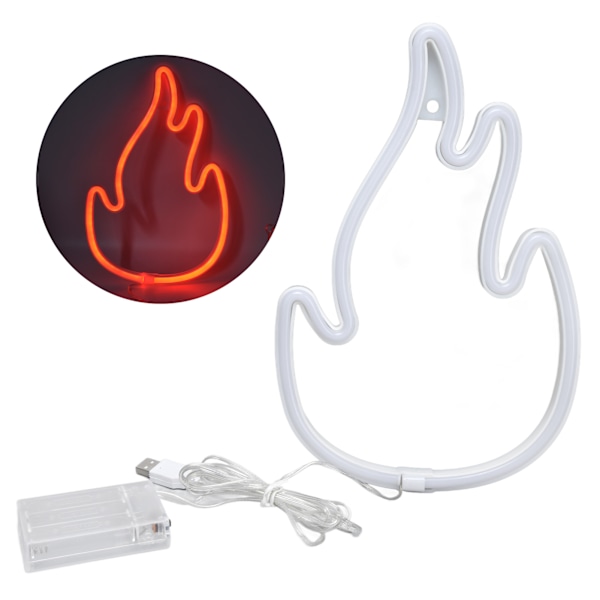 Flammande Neonskylt för Upphängning, USB-driven Dimbar Eld-LED-lampa, Energibesparande Väggdekoration för Barnrum, Födelsedagspresent, Bröllop