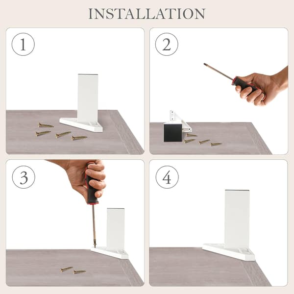 Sett med 4, møbelben, skruer inkludert, DIY aluminiumslegeringsben