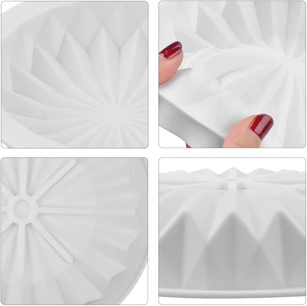 3D silikonkakeform for puddinger, isbiter, gelé, mousse, fondant
