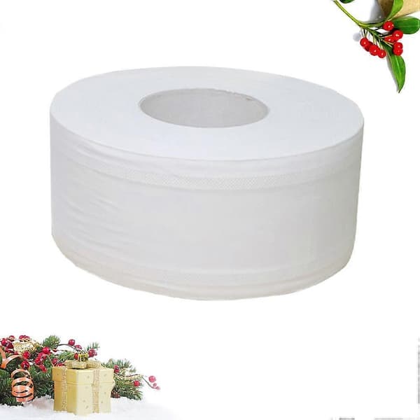 600g Stor Rulle Toalettpapper Rullpapper Toalettpapper för Kontor Butik Verkstad (Vit)