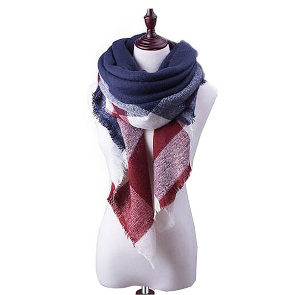 Herr/Dam Unisex Scarf Super Mjuk SOLID eller RUTOR