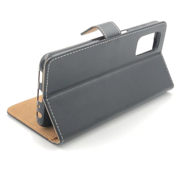 Samsung A13 4G, Wallet Case, Genuine Leather Röd