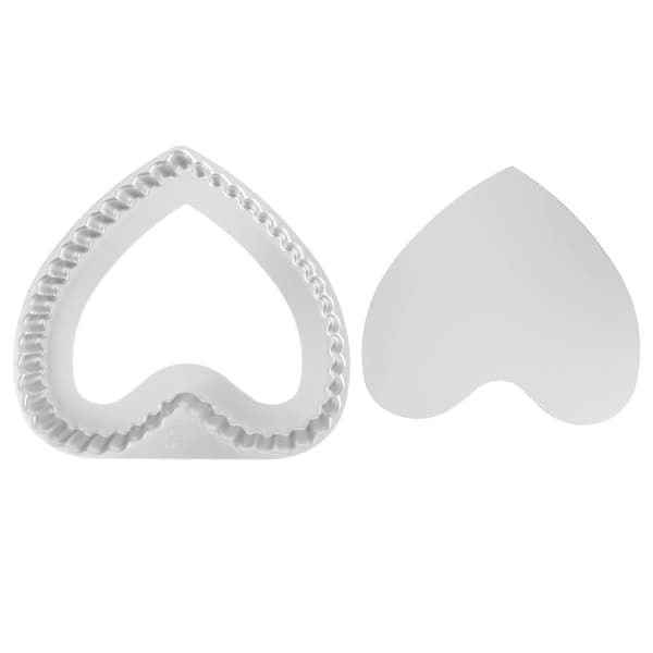 Hjerteformet kakeform i aluminiumslegering, non-stick bakeform med avtakbar bunn