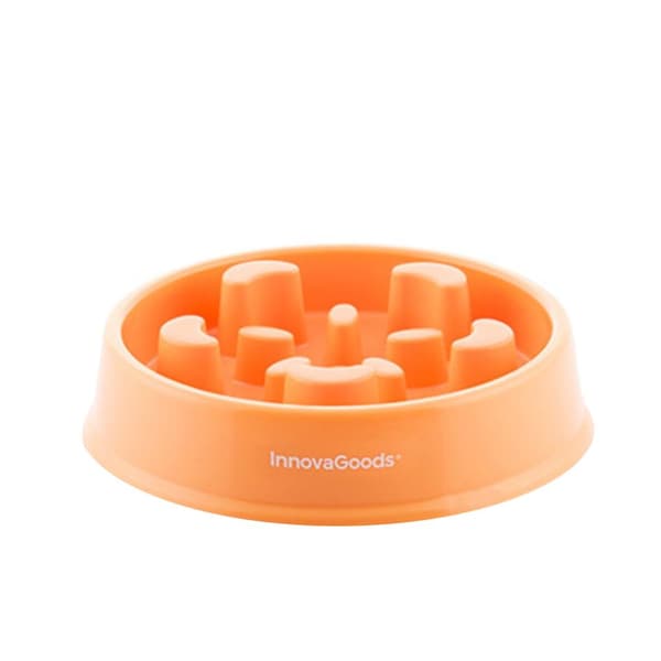 Hundeskål, Slow Feeder, Oransje