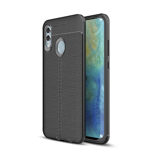 Huawei P Smart (2019) - Litchi Läderskal - Svart Black Svart