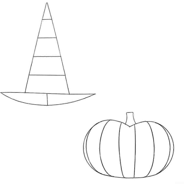 2 STK Halloween Græskar/Heksehat Metaltråd til Jule DIY Håndværk