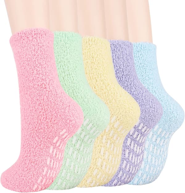 Antislip Sokker til Kvinder Varme Sokker til Kvinder Termisk Fleece Vintervarme