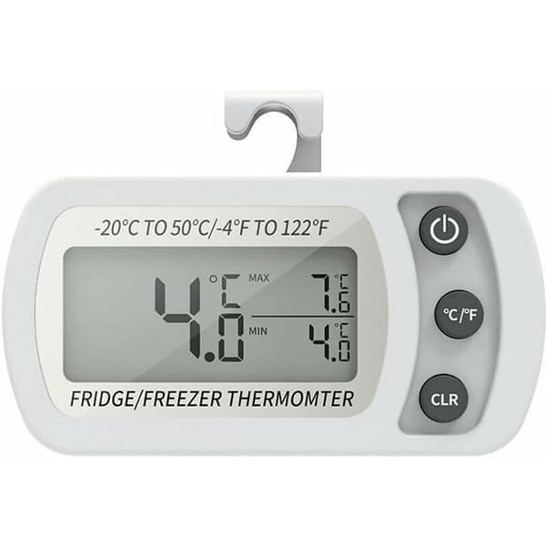 Digital Kylskåpstermometer, Vattentät Frysskåpstermometer med H