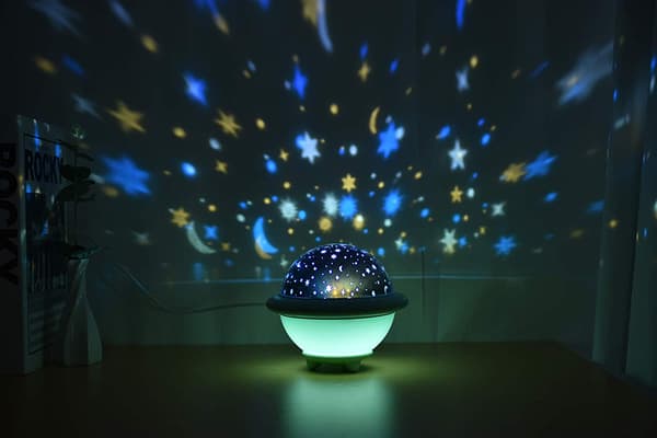 Celestial Harmony Lampe, Bærbart Design Timerfunktion, Sikre Materialer Farveskiftende, 360 Graders Projektion Justerbar Lysstyrke, Stjerneprojektion