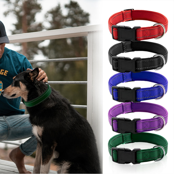 Reflekterande hundhalsband med kardborreband - Donera ett halsband till hundräddning