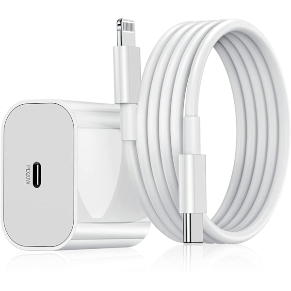 Snabbladdare för iPhone med 2 m kabel (2-pack)