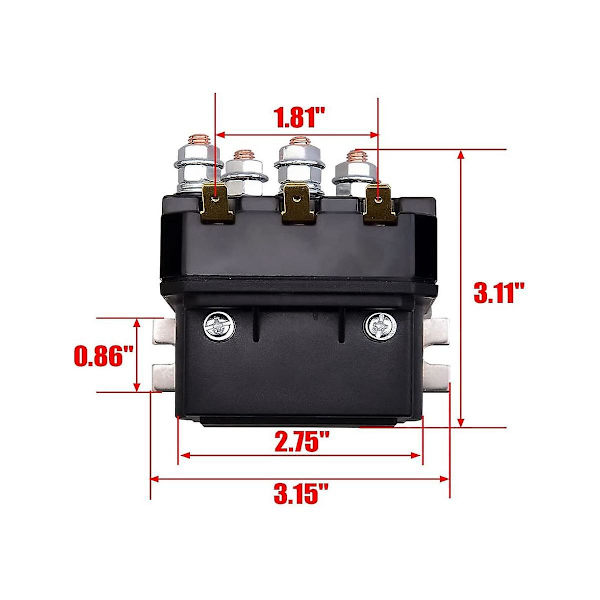 12V 250A Vinsch Solenoid Relä Kontaktor för ATV/SUV 5000-7000lbs Vinsch