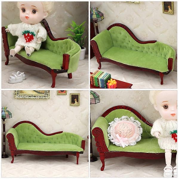Dukkehus Møbler Miniature Lounge Sofa Model Foregive Leg Miniature Møbel Legetøj