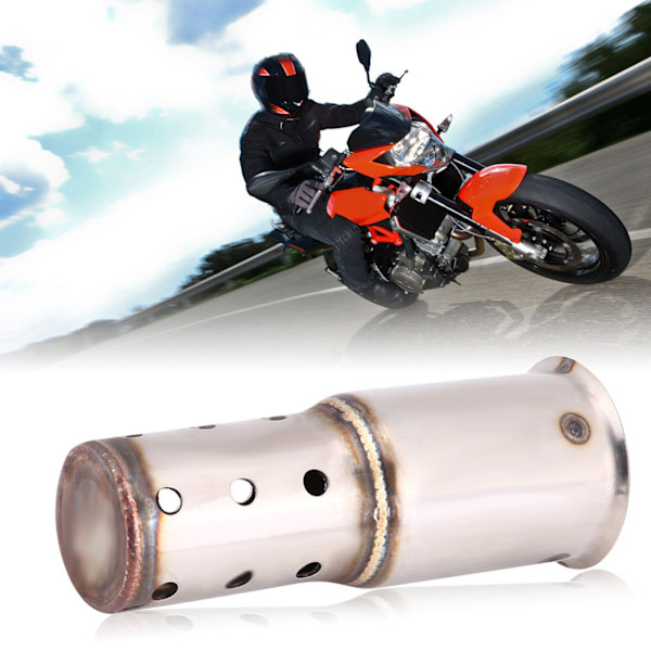 Motorcykel Avgasrör Ljuddämpare, Universell Passform Rostfritt Stål DB Killer Ljudreducerare För 51mm Diameter
