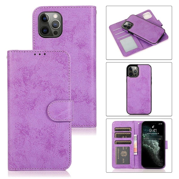 iPhone 12 Pro Max - Dubbelfunktions Plånboksfodral Rosa