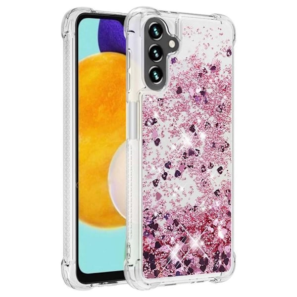 Galaxy A34 5G Mobilskal YB Quicksand Glitter TPU - Rosa Guld