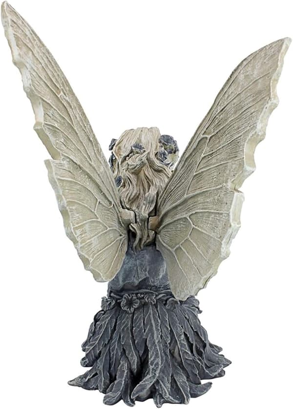 Tudor and Turek Sittande Älvstatyett, 3D Utomhusfigurer Ängel