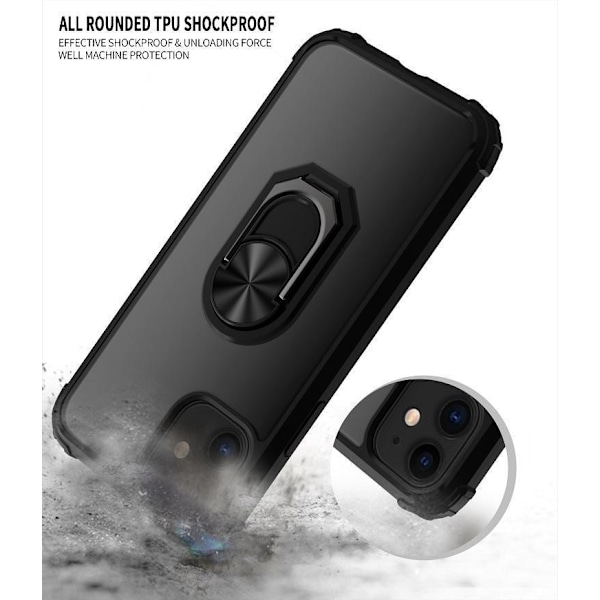 iPhone 13 PRO - Silikon Shockproof Skal - Svart Transparent Iphone 13 PRO