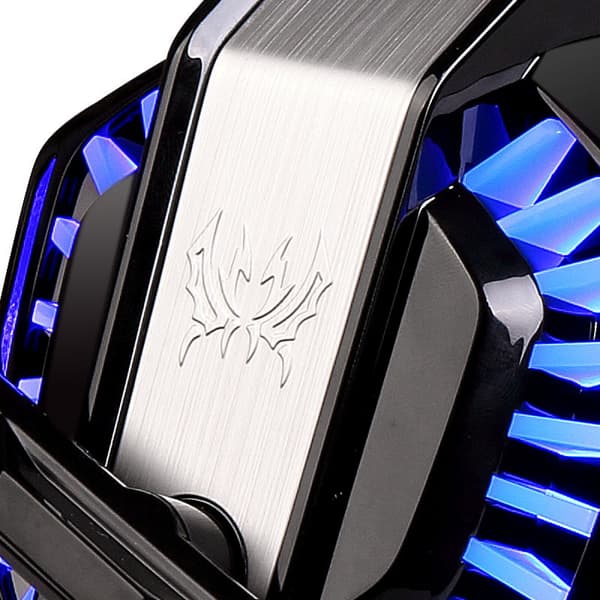 Gaming headset Blå LED-belysning Variabel hodebøyle