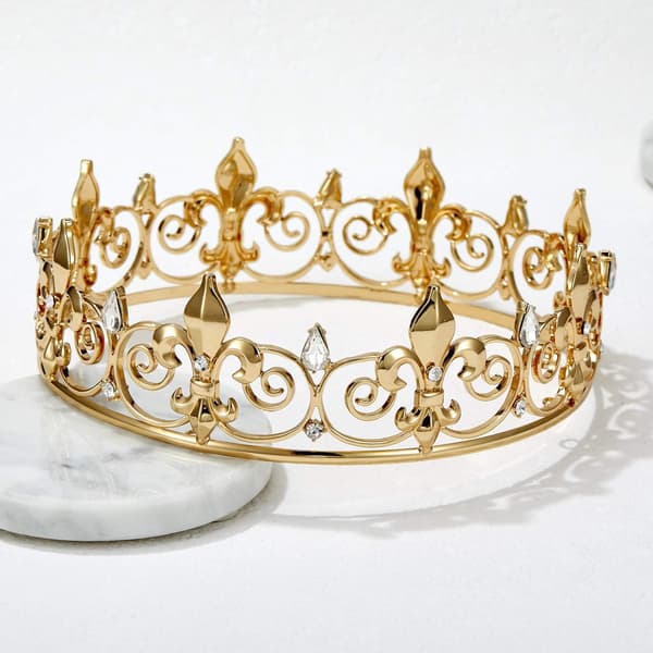 Medeltida Kunglig Krona Tiara Tiara Kungakrona Kostymtillbehör Hår