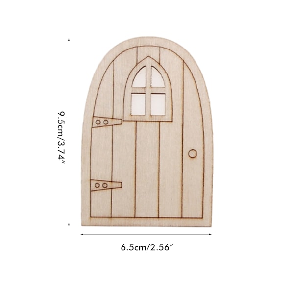 6 st Mini Juldockhus Set Juldekoration Mini Tomtedörr Tillbehör Set Julpynt Dekoration Leksak