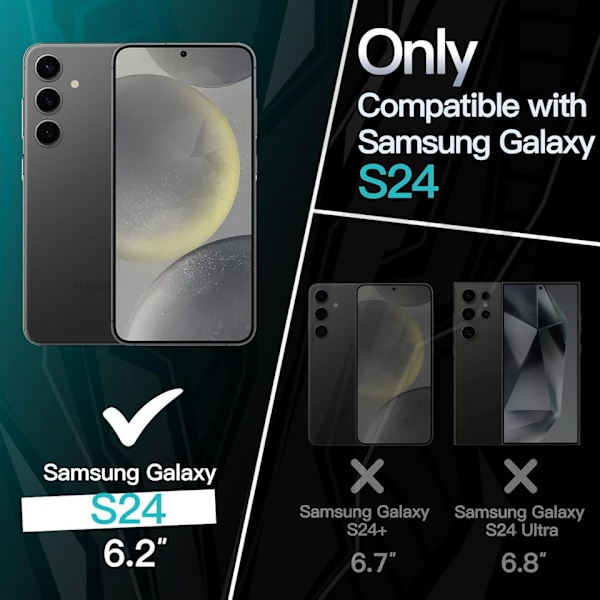 Samsung S24 Matt Svart Skal