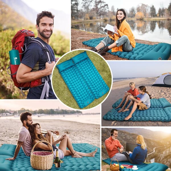Liggeunderlag Camping Oppustelig 9 cm Tyk Luftmadras Camping