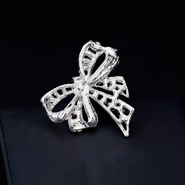 Brosch med diamanter, strass-rosett brosch, modekläder