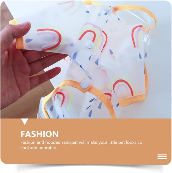 1 stk. Klar Bærbar Mønstret Hætte Polyester Brug Stor Dekorativ Poncho: Ad
