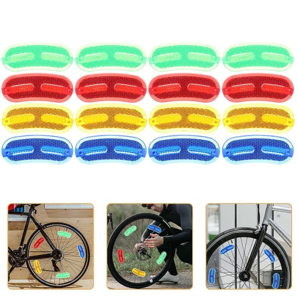 20 st kompakta hjulreflexer utbytbara reflekterande skyltar professionella cykelreflexer