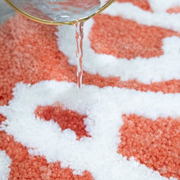 Absorberande lurvig badrumsmatta, söt tecknad form, snabbtorkande plyschmikrofibermaterial