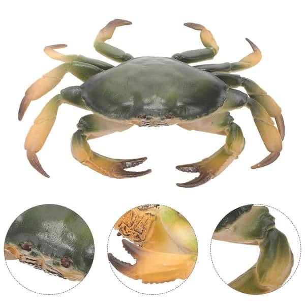 Realistisk krabbmodell leksak akvariedekor simulerad krabbfigur konstgjorda krabbmodeller