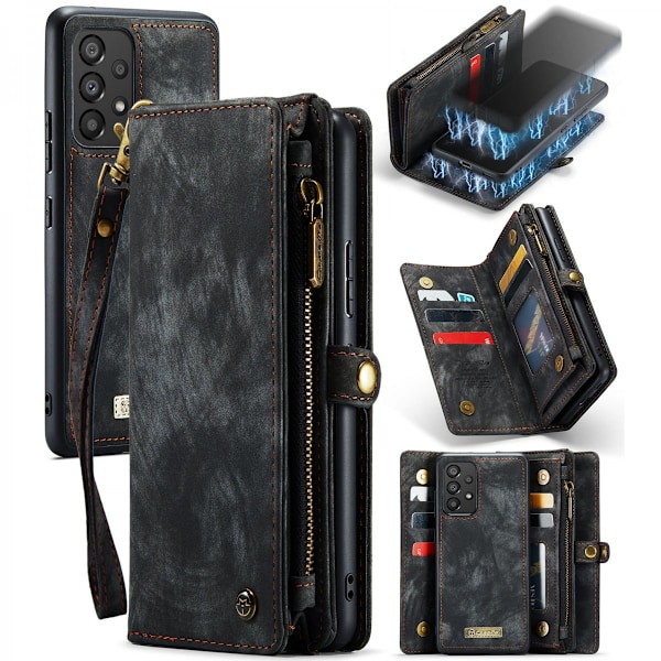 CaseMe Multi-Slot 2 i 1 Plånboksfodral Galaxy A53 Svart