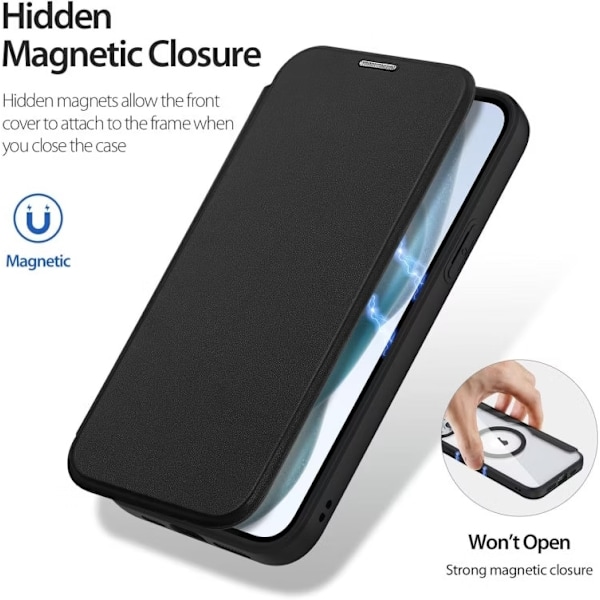 iPhone 14 - MagSafe Fodral RFID Skyddat Svart Black