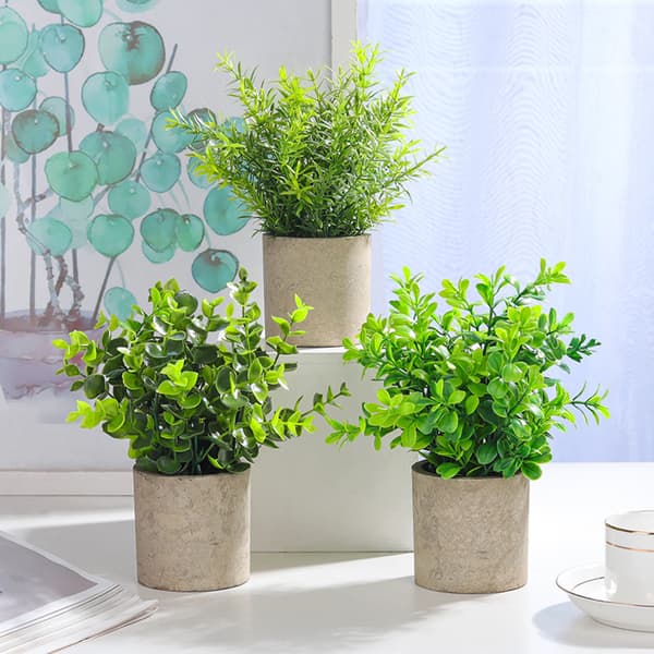 Kunstig stueplante mini kunstige planter potter 1 stk