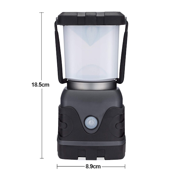Mångsidig utomhuskompis: Batteridriven LED-lykta, vattentät, ultraljusstark 1000 lumen för camping och utomhusäventyr, har krokar och