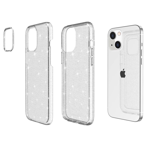 iPhone 14 Plus Skal Glitter Transparent
