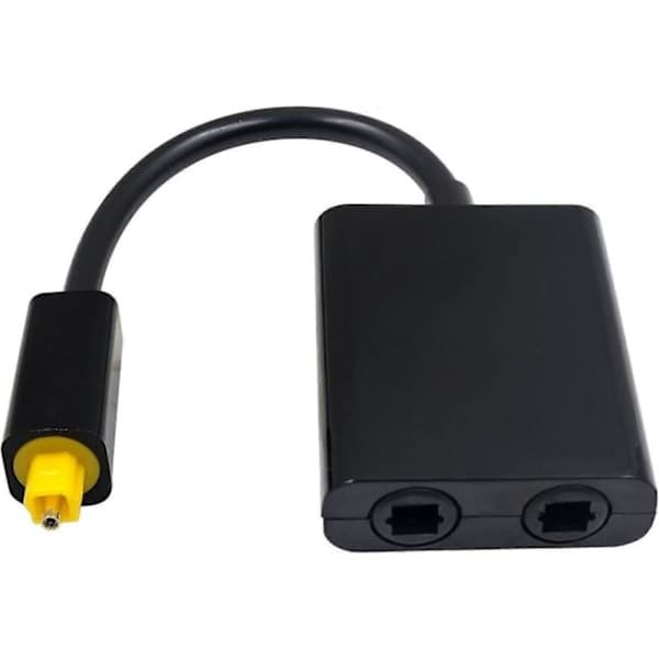 Toslink Splitter 1 til 2 Digital Optisk Lydsplitter 1 inn 2 Ut Lydadapterkabel Splitter [DB]