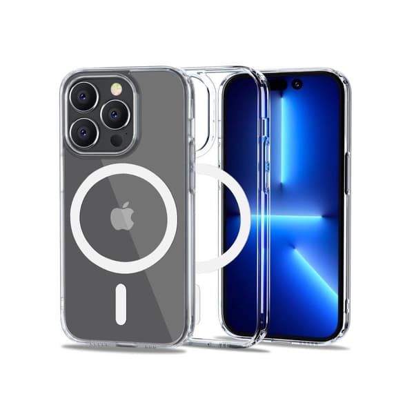 Tech-Protect iPhone 14 Pro -suojakuori FlexAir Hybrid MagSafe läpinäkyvä