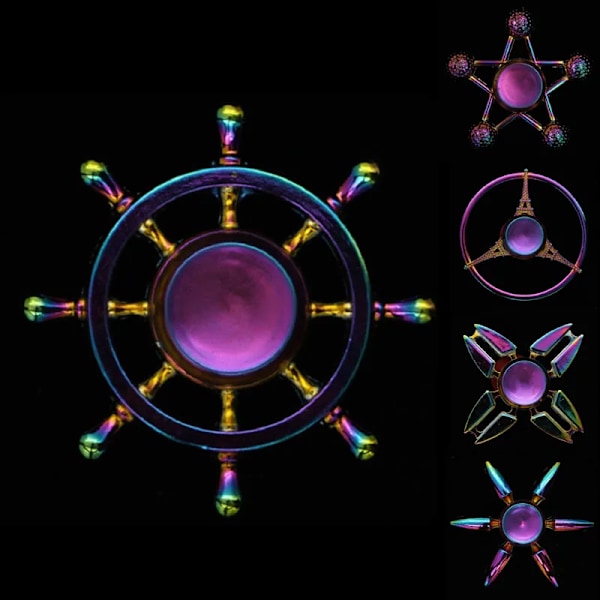 Het Regnbåge Metall Fidget Spinner Zinklegering Färgglada Hand Spinner Antistress Leksaker för Barn Vuxna Gåvor för Barn Vuxna