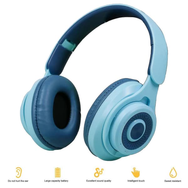 Sammenleggbare trådløse hodetelefoner HiFi-lyd Hurtiglading Støyreduksjon Mikrofon 10 timer spilletid Bluetooth-kompatibel 5.3 Over-ear-headset