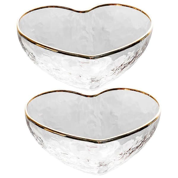 2 st Glaspuddingformar Geléformar Hjärtformade Dessertskålar för Hemmet