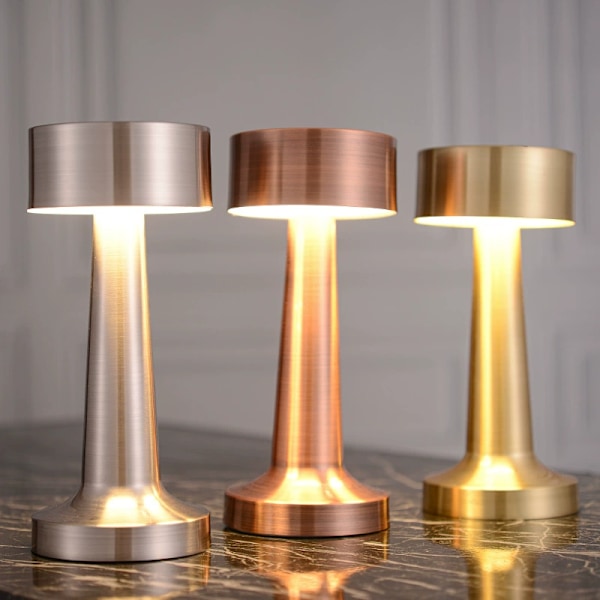Anpassningsbar belysningsupplevelse Trefärgs temperatur, elegant modern design Bärbar nattlampa med minnesfunktion för olika scener som sovrum