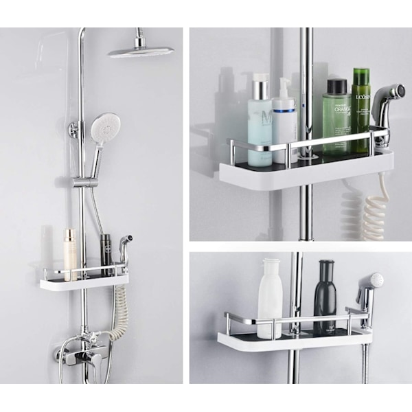 Hängande hylla för duschstång, badrumshyllor, display organizer-Xin
