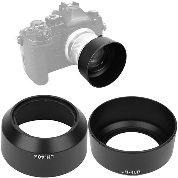 Olympus 45Mm F1.8 motljusskydd Lh 40B Plast Lh 40B Kvalitet Portabel plastkamera motljusskydd för M.Zuiko 45Mm F1.8(svart) (svart)