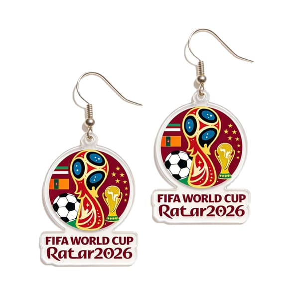 5 par 2026 VM Akryløreringe: FIFA World Cup Trofæ Fan Tilbehør
