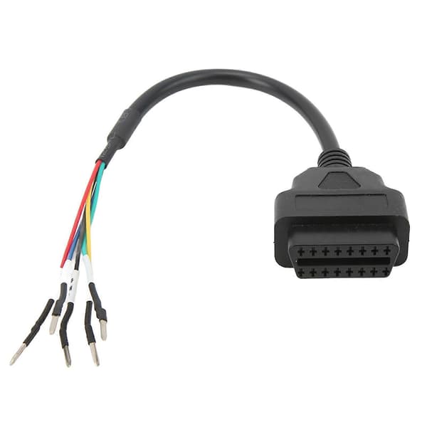 OBD2 hunnkontaktkabel 16-pinners K CAN Line diagnostisk jumpertesterkontakt pigtailkabel