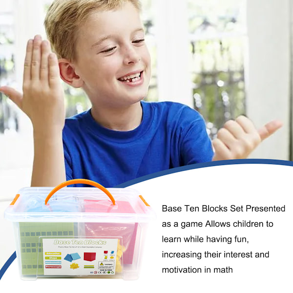 Pedagogiska Matematiska Manipulativa, Bas Tio Block för att Förbättra Räknefärdigheter hos Unga Elever, Perfekt för Undervisning i Klassrum och Hemma, 100 Gula
